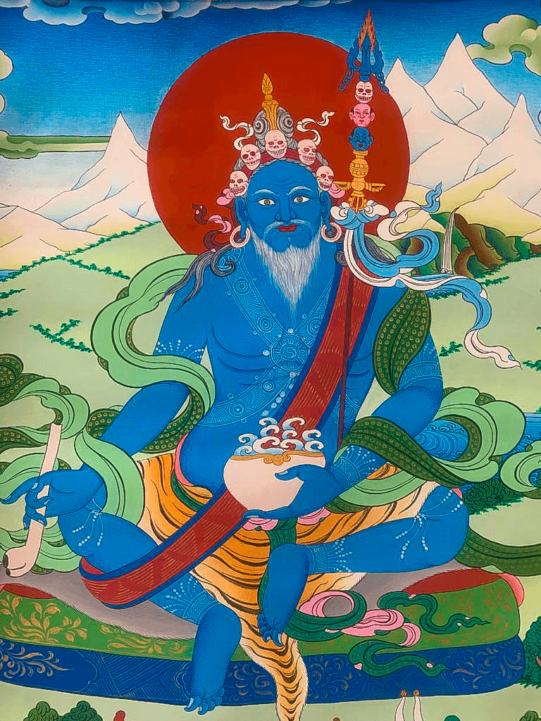Yamantaka Bernakchen in Thangka paintings by Gyaltsen Zimba for sale