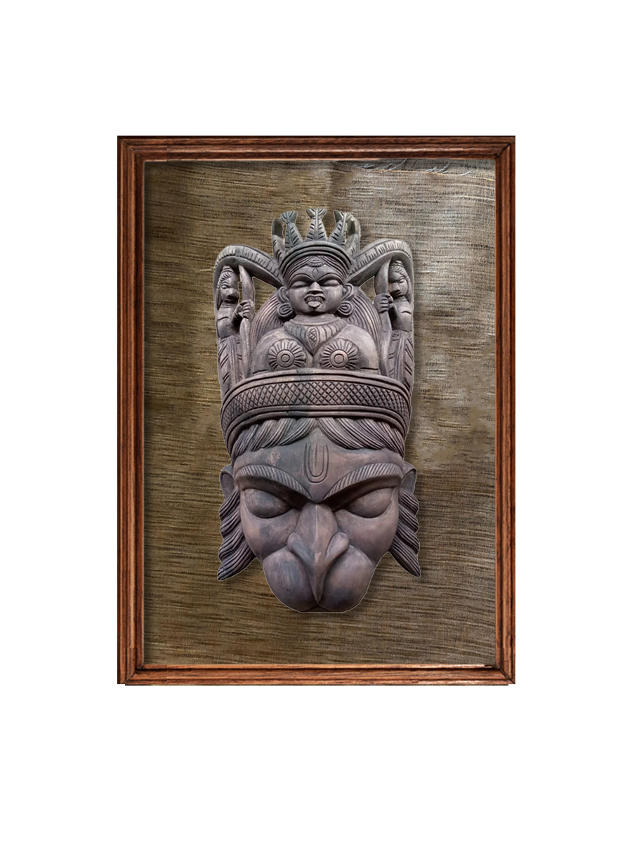 Hanuman (bhadra kali) Wooden mask by Paramesh Sarkar Thumbnail