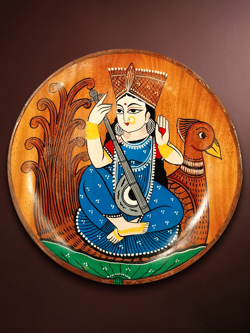 アート収納(モンドリアン柄)自作 Hasir Chitrakar's Art: Saraswati Kalighat Wall Plates