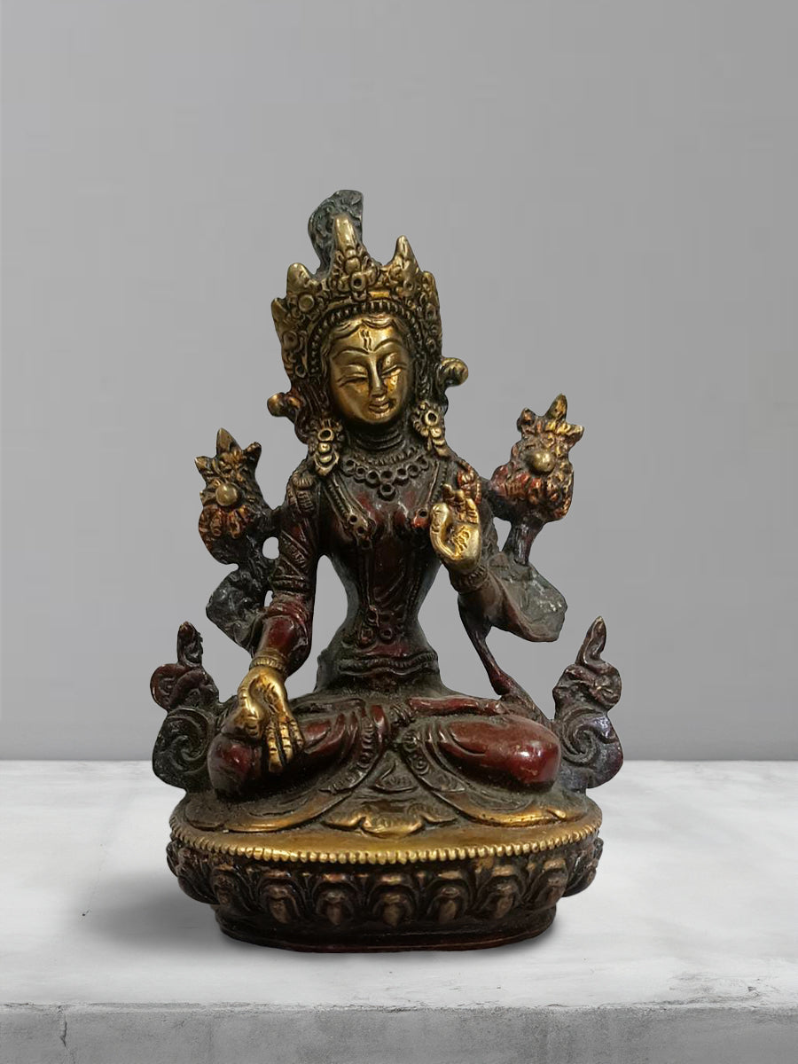 Tara Devi in Brass Work by Pannalal Soni for Sale