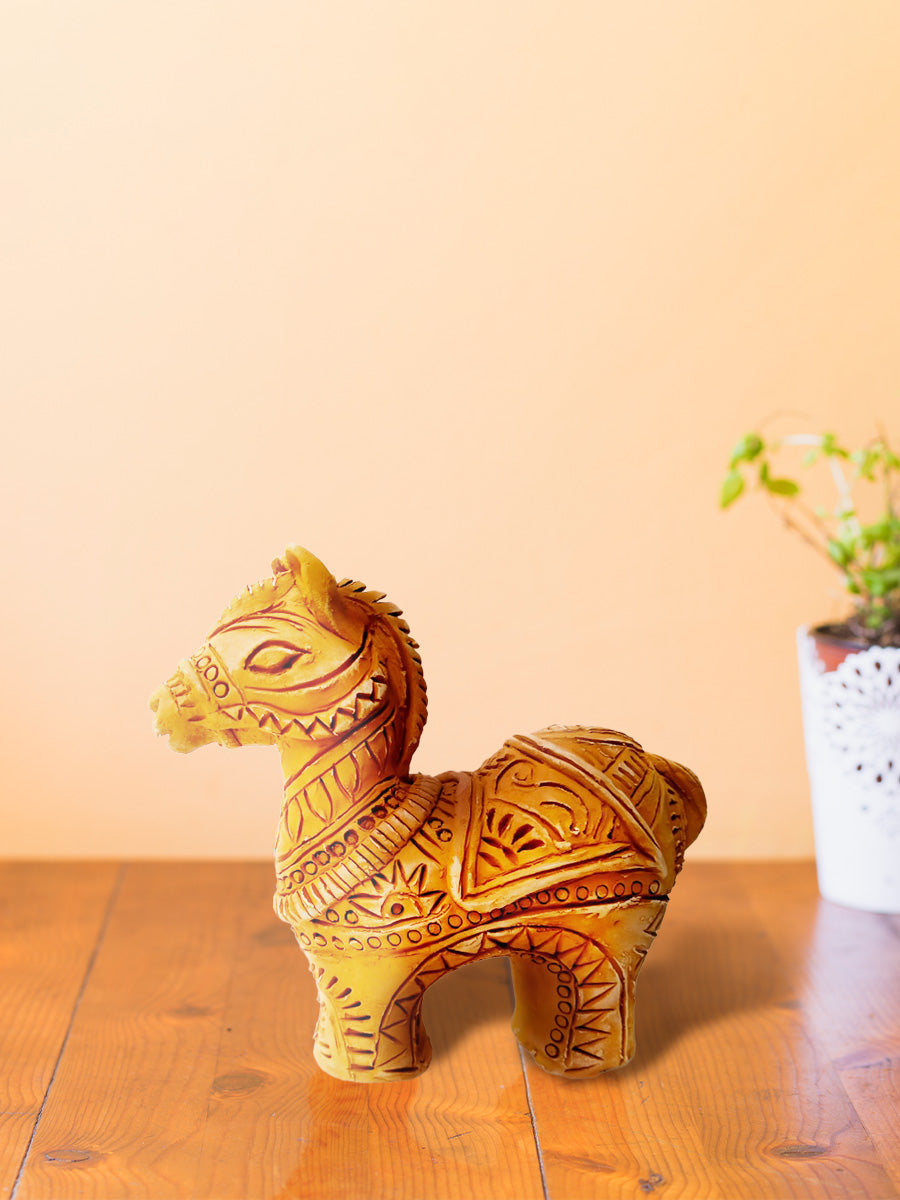 Dolon Kundu's Terracotta Decorated Royal Horse for sale
