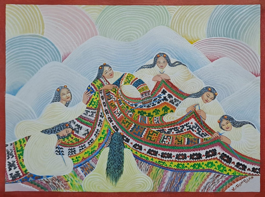 The Seven Sisters: Mountainous Weavers contemporary art by Krishna Tashi Palmo Thumbnail