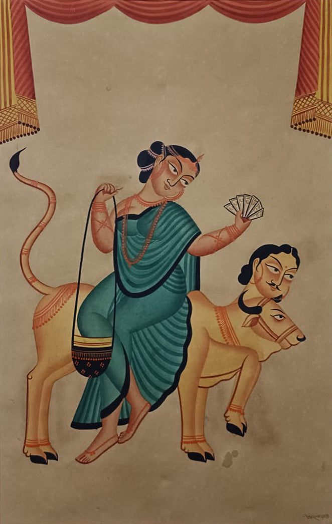 Domestic Dominance  In Kalighat by Anwar Chitrakar Thumbnail