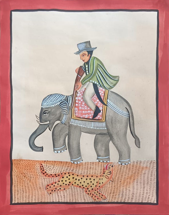 Encounter in Jungle in Kalighat by Manoranjan Chitrakar Thumbnail