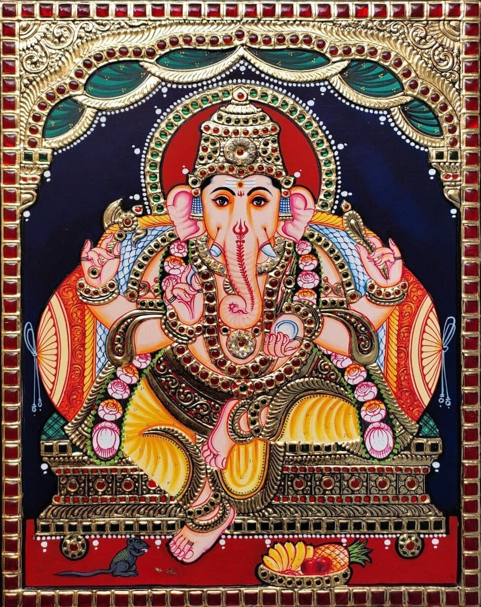 Lord Ganesha in Tanjore by R. Jayanthan Thumbnail
