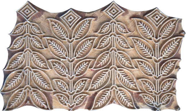 Patterned Leaves and Stems in Wooden Kalamkari Blocks by K. Gangadhar Thumbnail