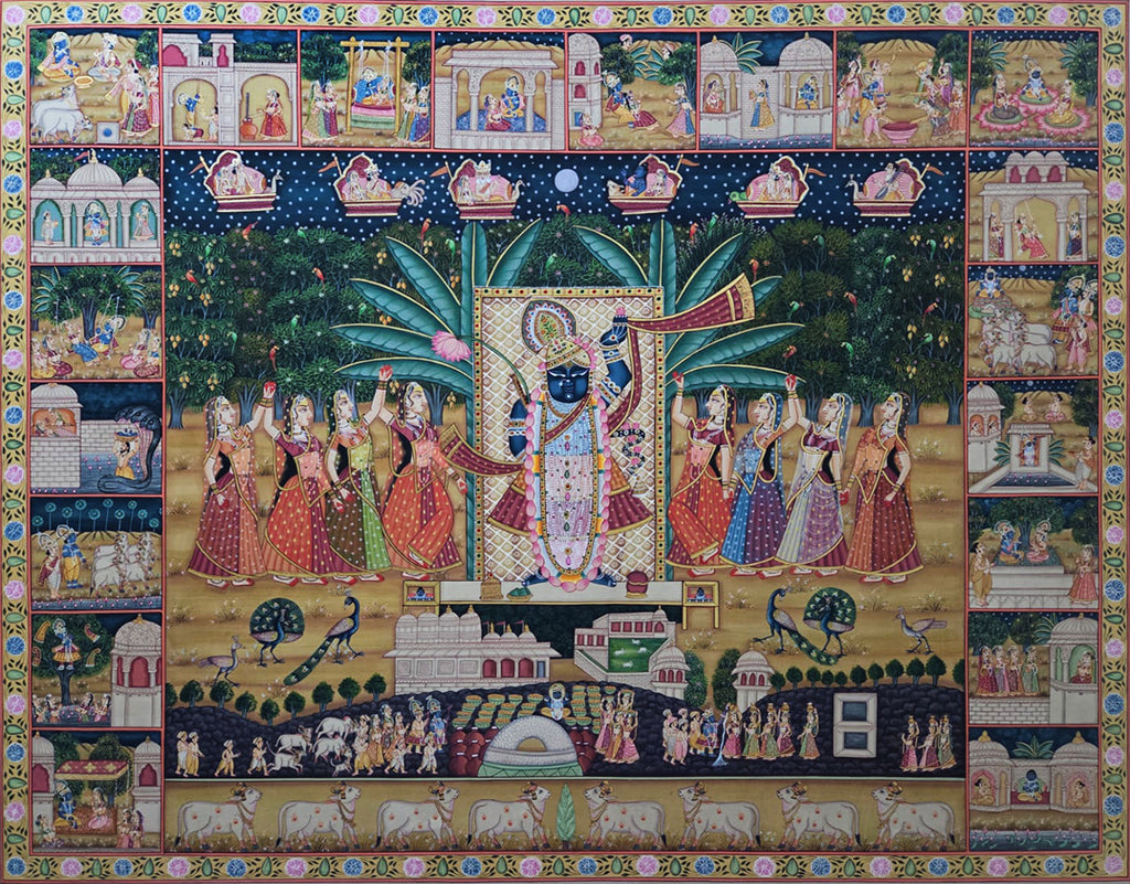 The Dance of Devotion: Sharad Purnima in Pichwai by Shehzaad Ali Sherani Thumbnail