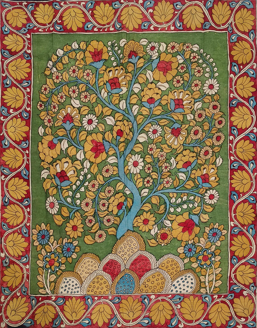 The Flourishing Tree of Life in Kalamkari by Mannasamudram Viswanath Reddy Thumbnail