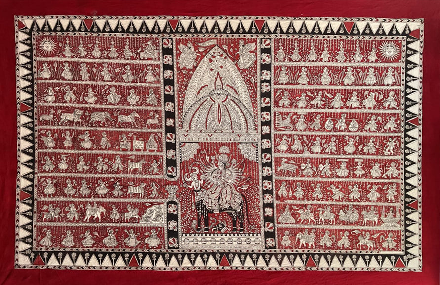 Vishat Mata in Mata ni pachedi by Bhanu Bhai Chittara Thumbnail