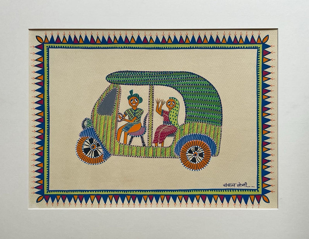 Rickshaw In Pithora art by Chanchal Soni Thumbnail