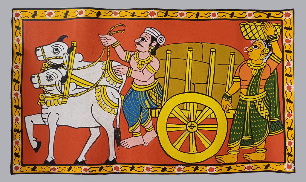 The Chariot of Life: Countryside at Work In Cheriyal Scroll by Sai Kiran Thumbnail