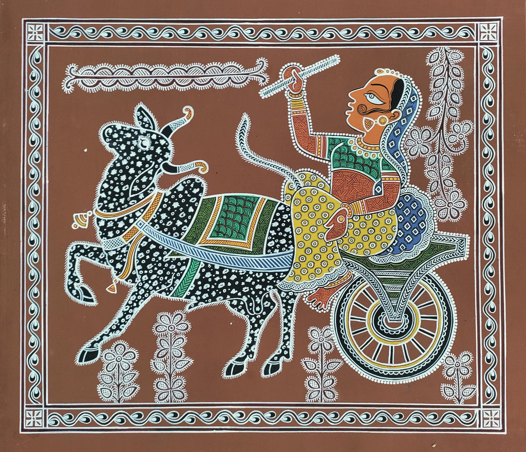 Women Riding Bullock Cart In Mandana by Vidya Soni Thumbnail