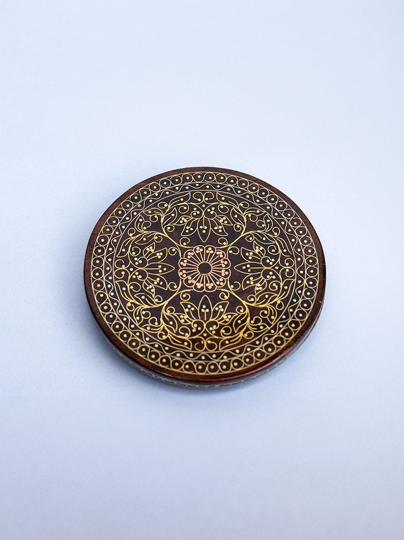 Royal Floral Tarkashi Tray by Mohan Lal sharma for sale