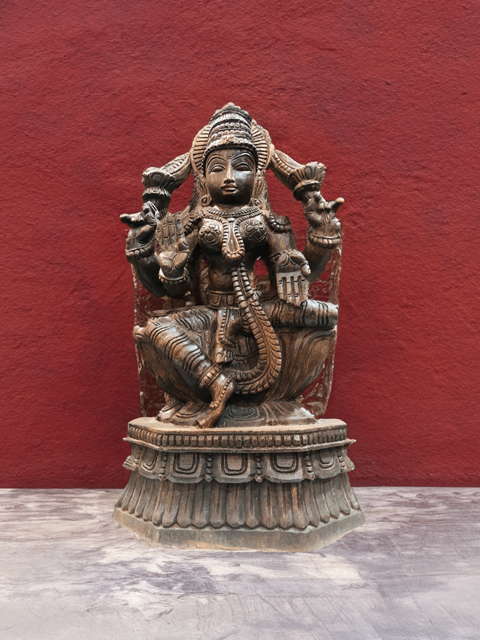 Goddess Lakshmi wooden artwork for Sale