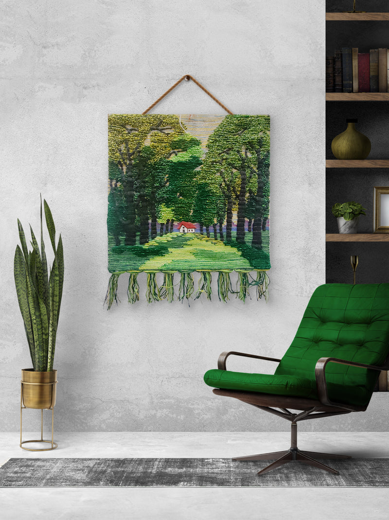 Nature's Serenade: A Verdant Oasis Alive, Ghazipur Wall Hanging by Md. Matim for sale