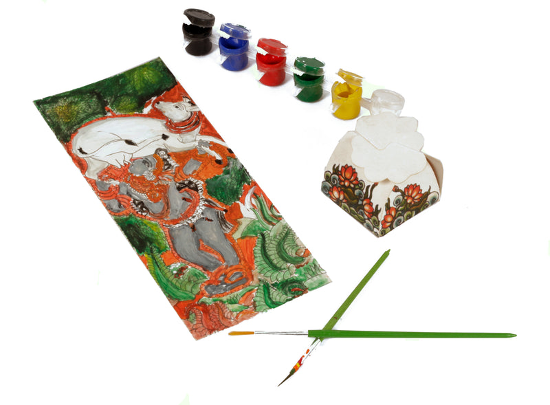 POTLI DIY Educational Colouring Kit (Kerala Mural Painting ) for Young Artists 10 Years +