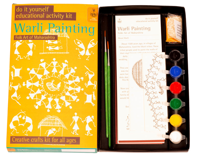 POTLI DIY Educational Colouring Kit - Warli Painting of Maharashtra for Young Artists (5 Years +)