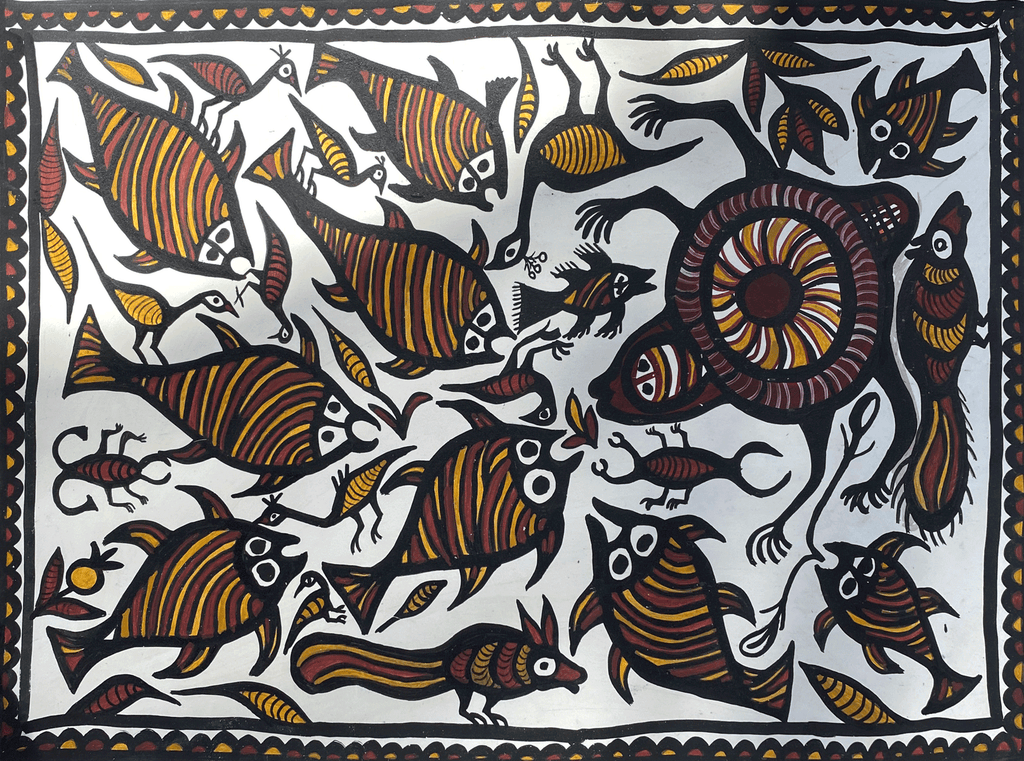 Aquatic Life in Sohrai by Manikchand Mahto Thumbnail