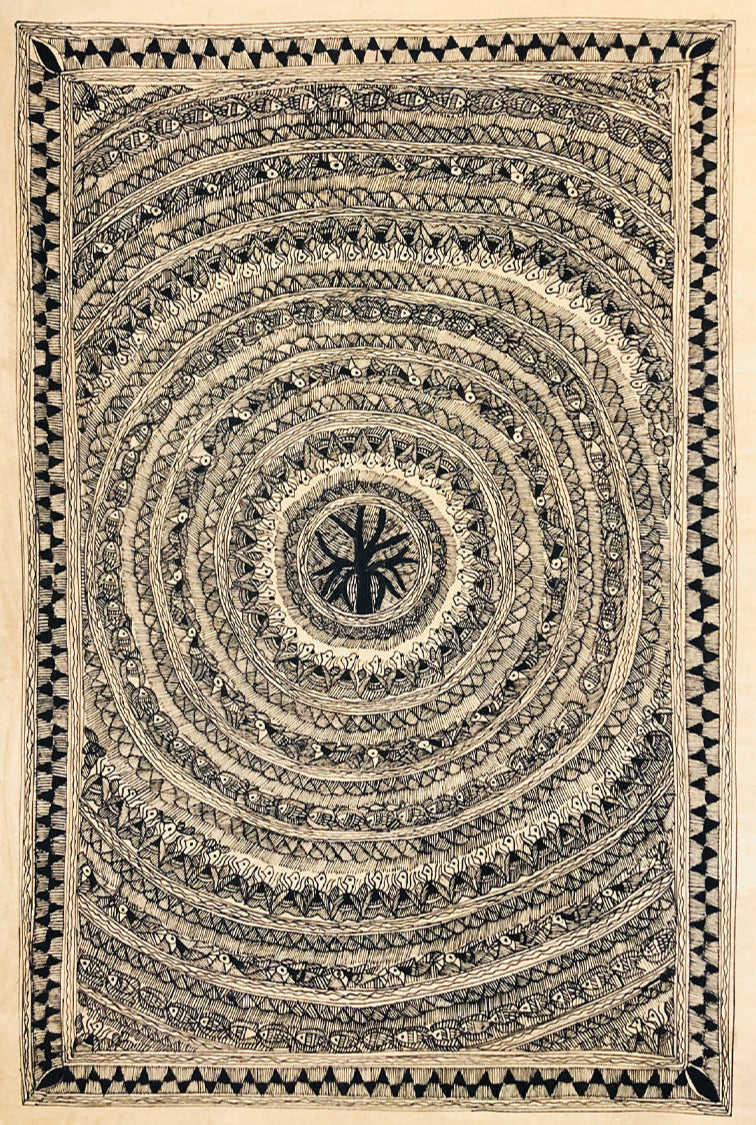 Convergence of Energies and Life forms, Madhubani by Ambika devi Thumbnail