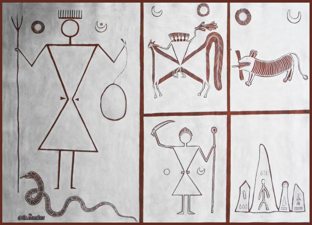 Dev lok: Warli painting by Anil Wangad Thumbnail