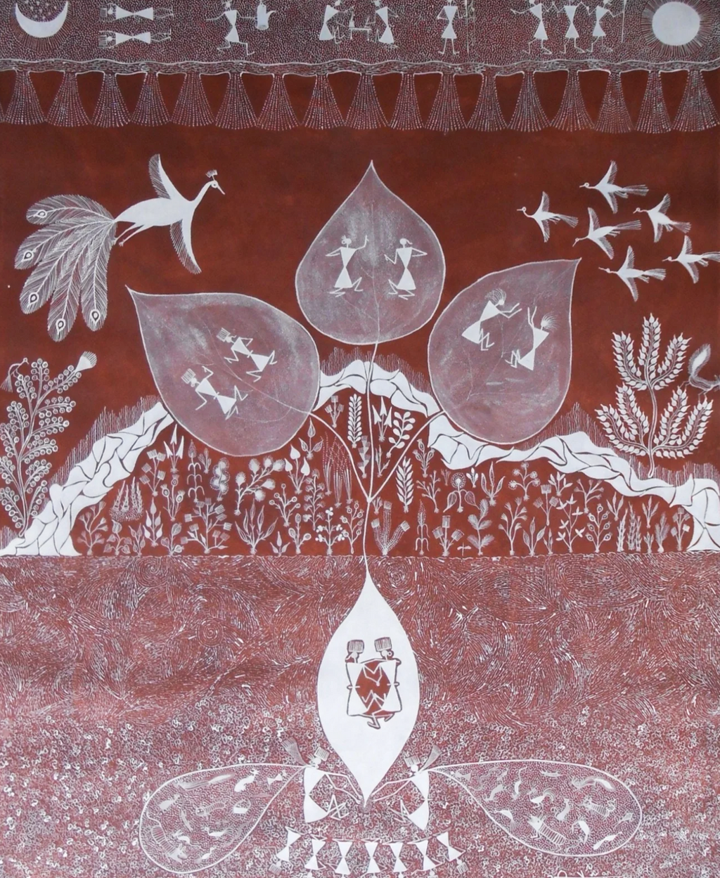 Dev pan: Warli painting by Anil Wangad Thumbnail