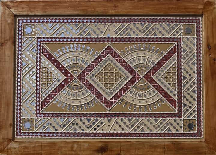 Dynamic Radiance: Lippan Kaam Artwork by Nalemitha For Home Decor, Gifting Thumbnail