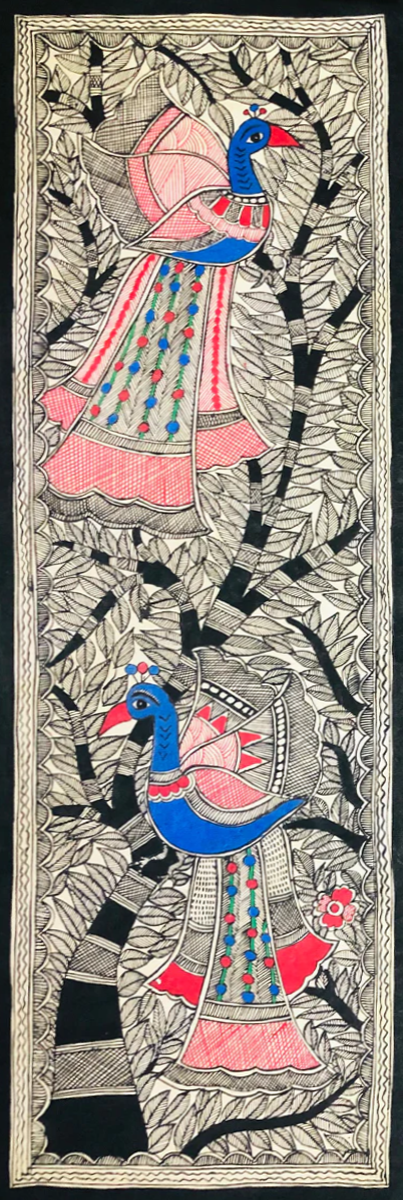 Enchanting hues of beauty: A colourful tapestry of Madhubani painting by Ambika Devi Thumbnail
