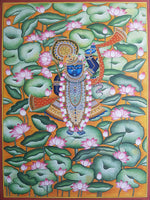 Buy Ethereal Bloom: Tapestry of Pichwai Painting by Dinesh Soni