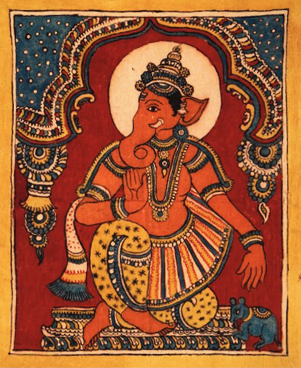 Ganpati Bappa in Kalamkari Painting by Siva Reddy Thumbnail