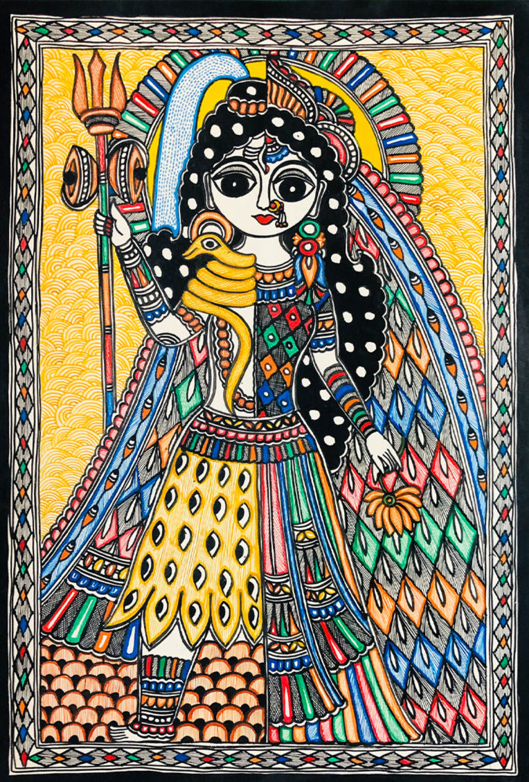 Goddess Shakti, Madhubani by Ambika devi Thumbnail