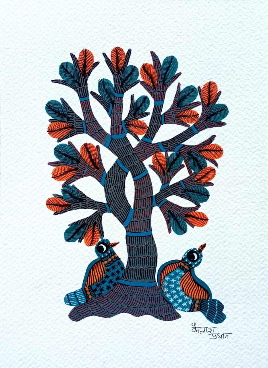 Gond Harmony: Gond art by Kailash Pradhan Thumbnail