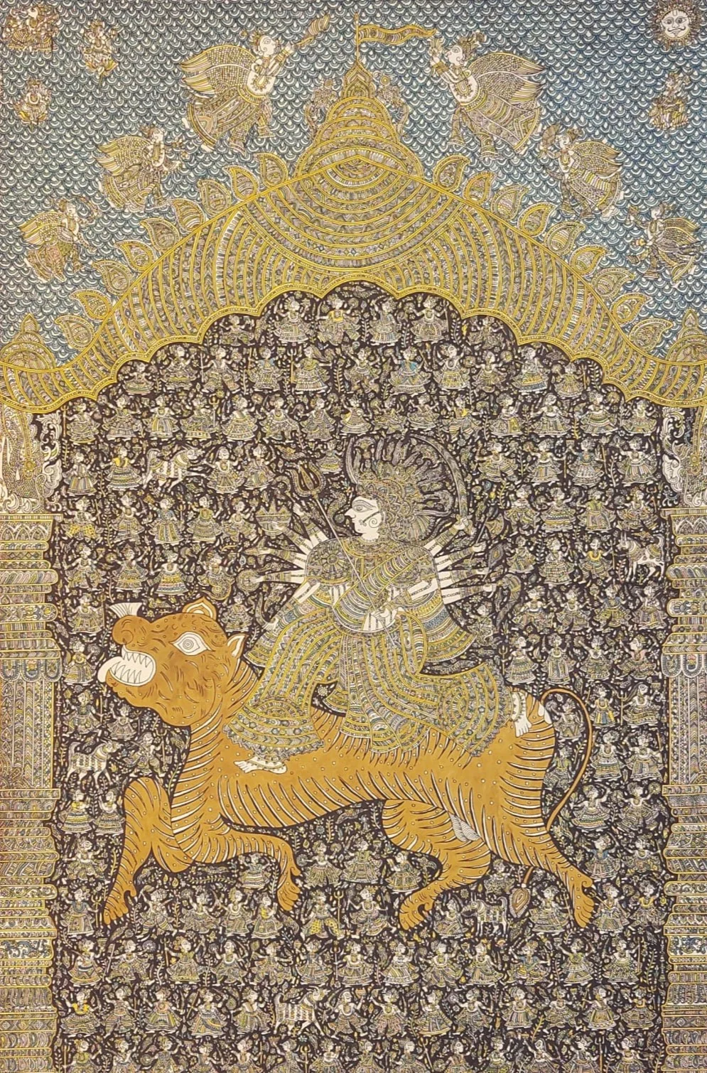 Grace Of Ambe Mata Mata Ni Pachedi By Sanjay Chitara For Home Decor Thumbnail