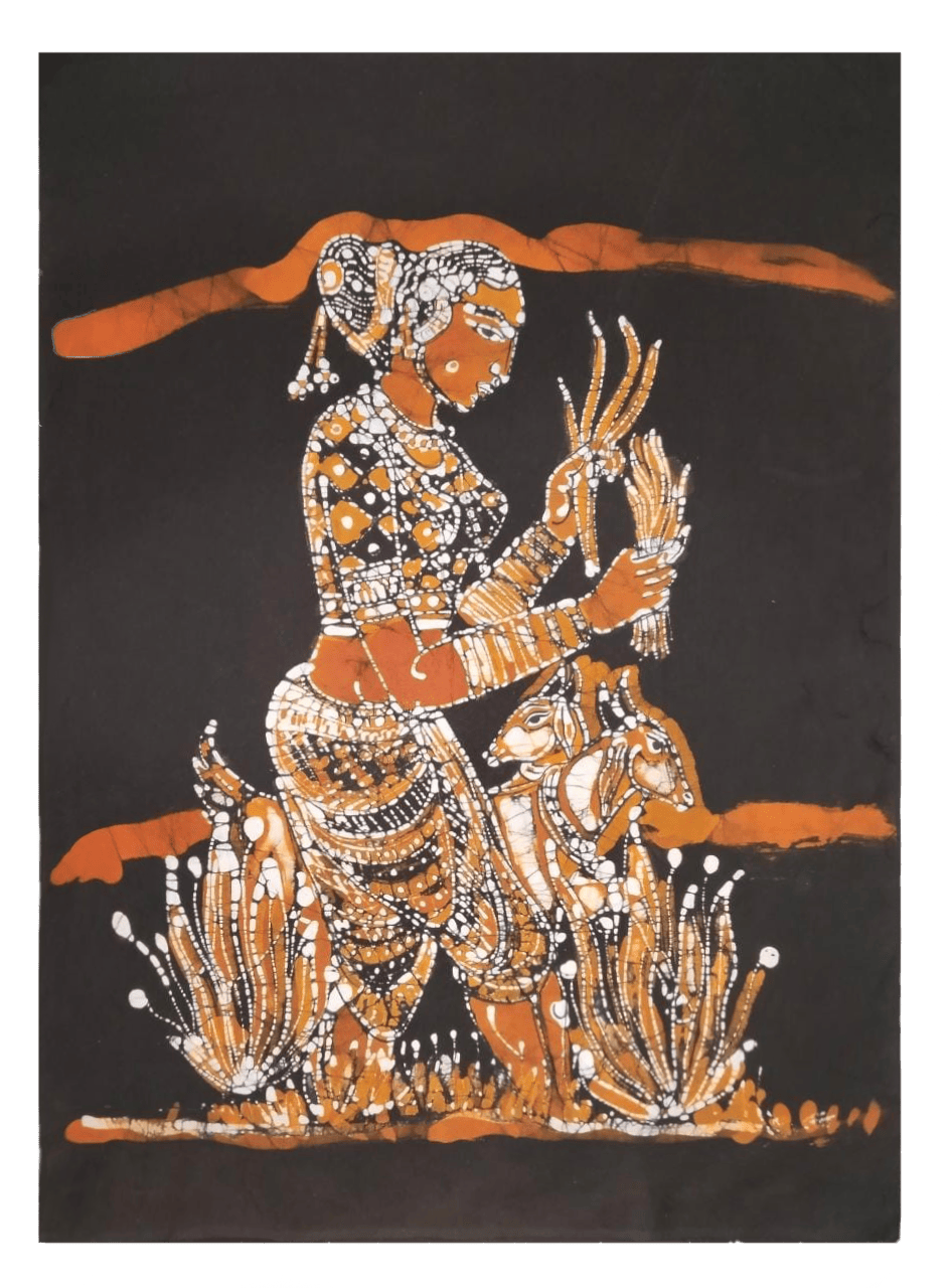 Harmonious Whispers: The Tale of a Village Woman in Batik by Prakash Yasala Thumbnail