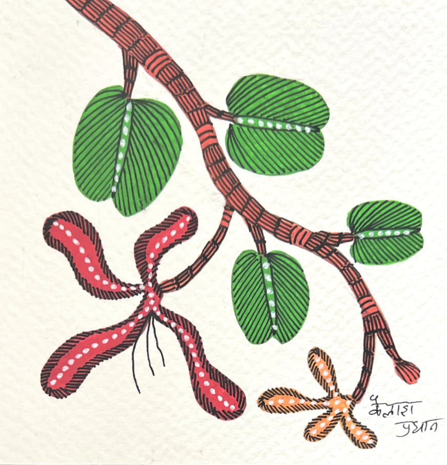 Harmony's Bloom in Gond by Kailash Pradhan Thumbnail