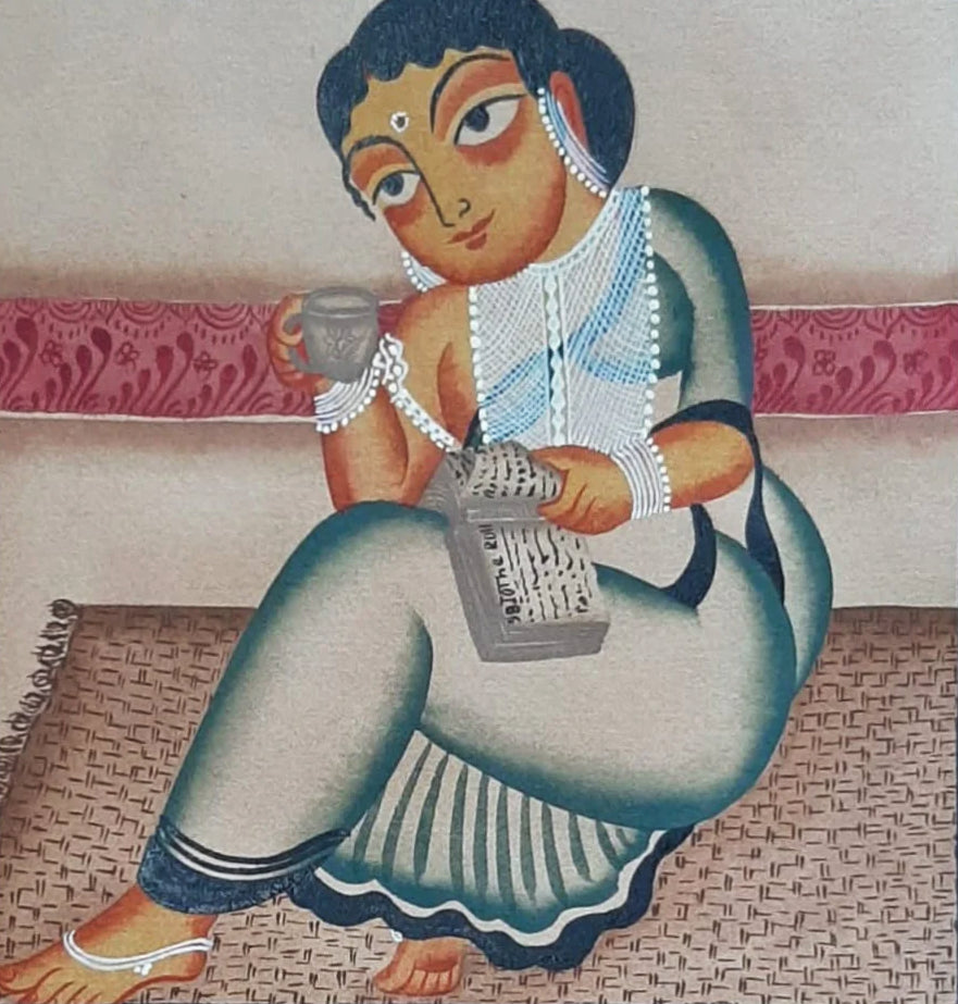 Literary Grace: Kalighat Art by Bapi Chitrakar Thumbnail