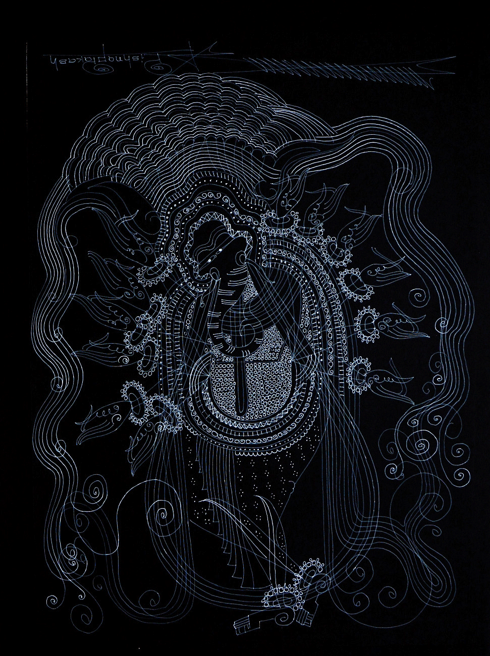 Lord Ganesha in Surpur Art by Krishna Prakash Thumbnail