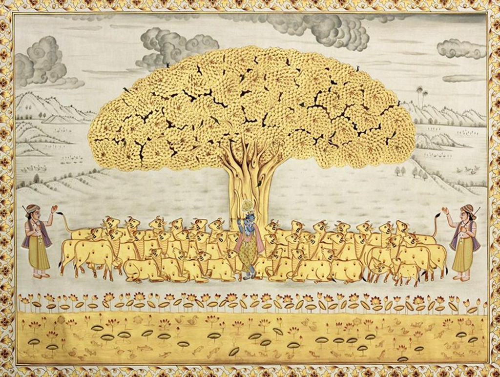 Lord Krishna in Pichwai by Shehzaad Ali Sherani Thumbnail