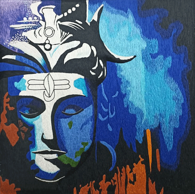 Lord Shiva in Zardozi by Md. Bilal Thumbnail