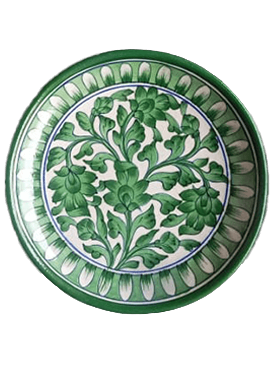 Lush Green Florals by Vikram Singh Kharol in Blue Pottery Thumbnail