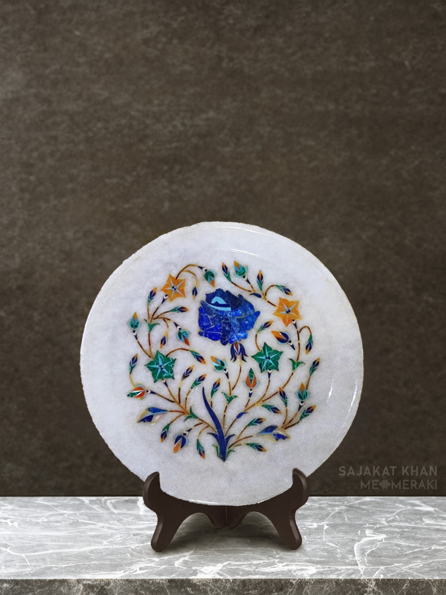 Shop Marble Inlay Plate by Sajakat Khan