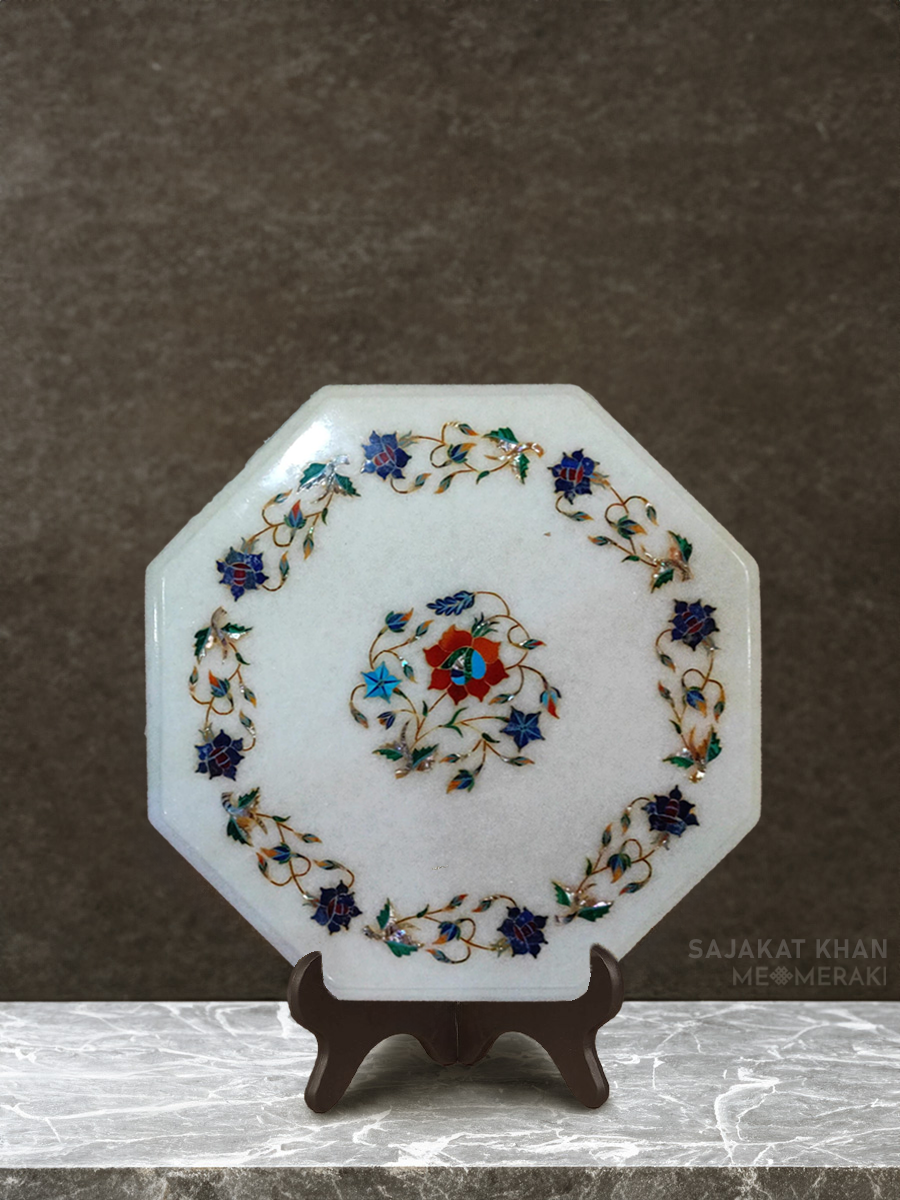 Shop Flowers in Marble Inlay by Sajakat Khan