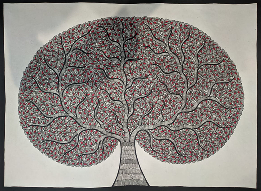 Tree of Life in Madhubani by Ambika Devi Thumbnail