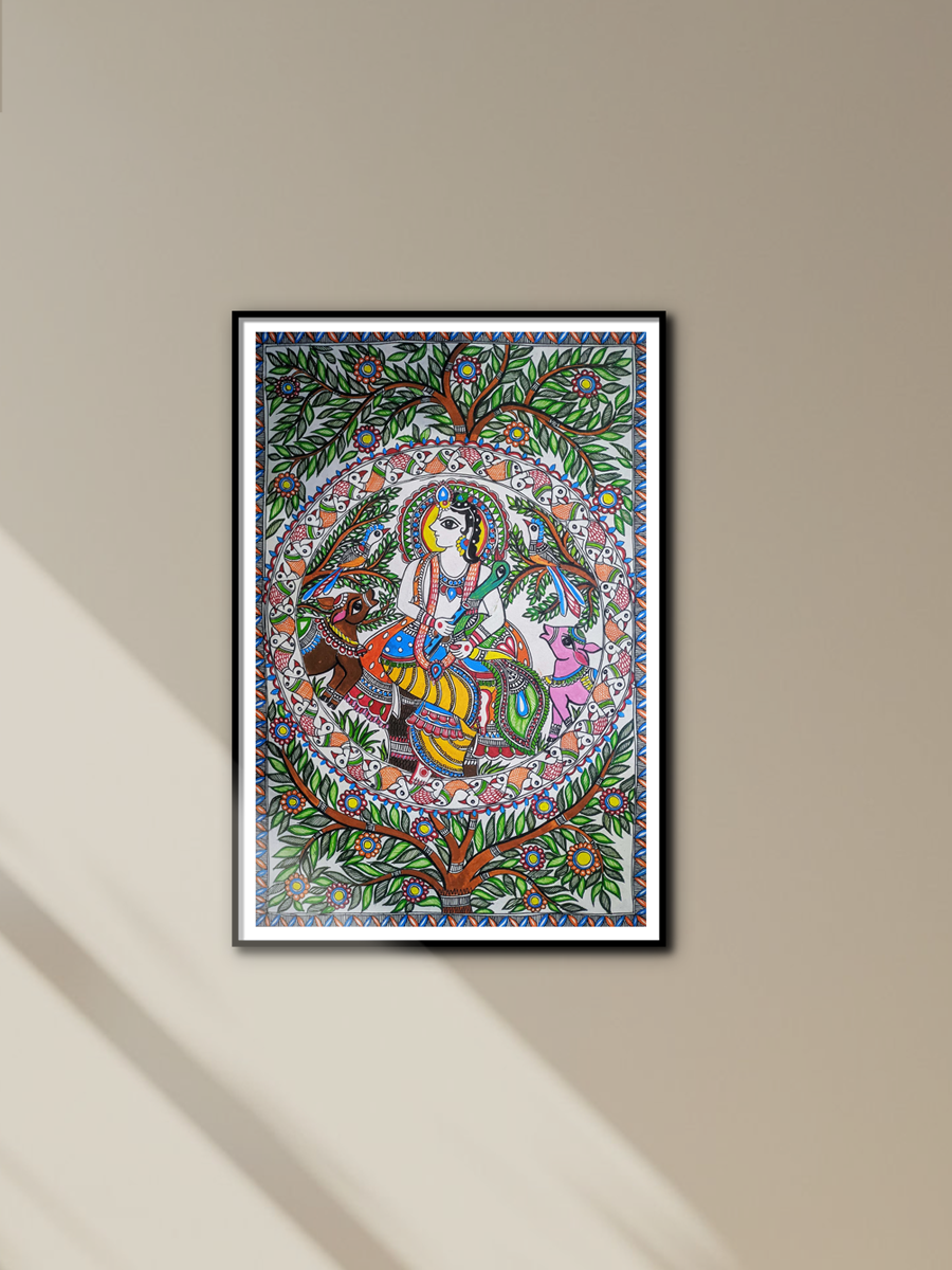 Shop Krishna in the Van: Madhubani by Ambika Devi