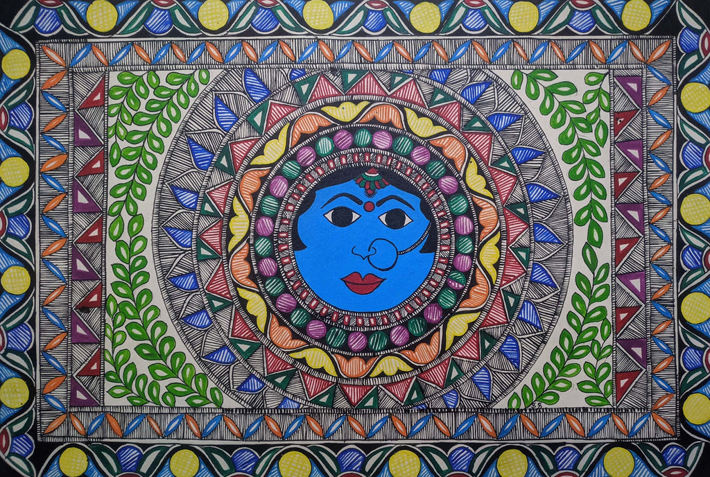 Sun in Madhubani by Ambika Devi Thumbnail