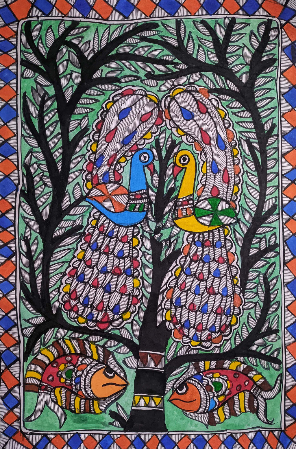 Animals in Madhubani by Ambika Devi Thumbnail