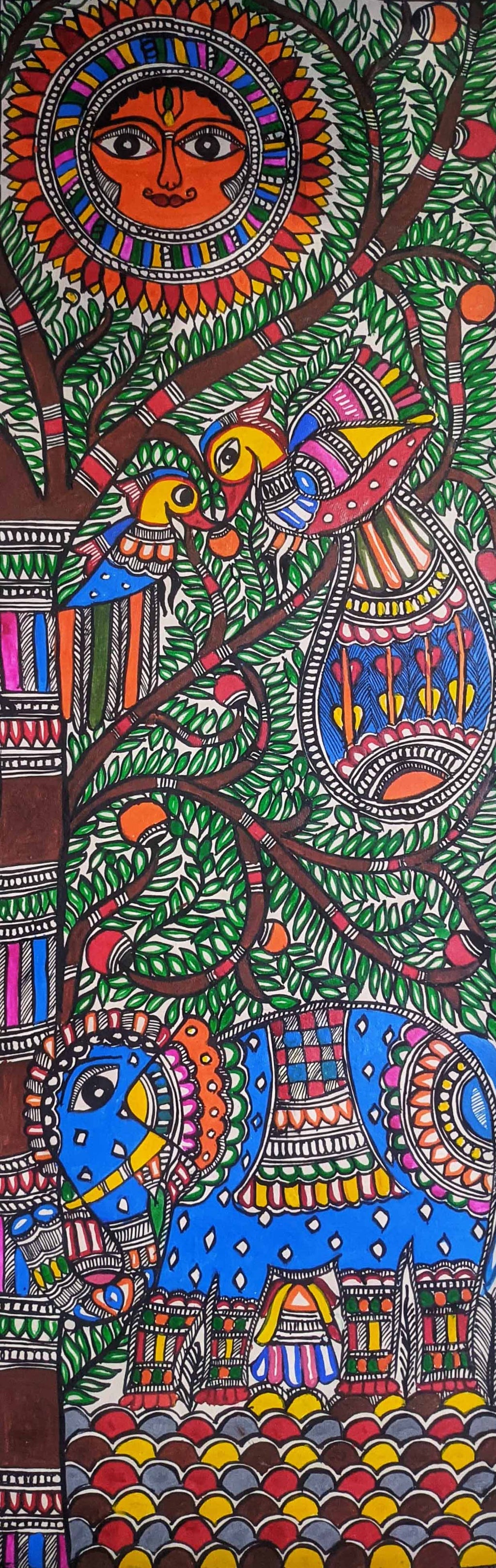 Nature: Madhubani Art by Ambika Devi Thumbnail