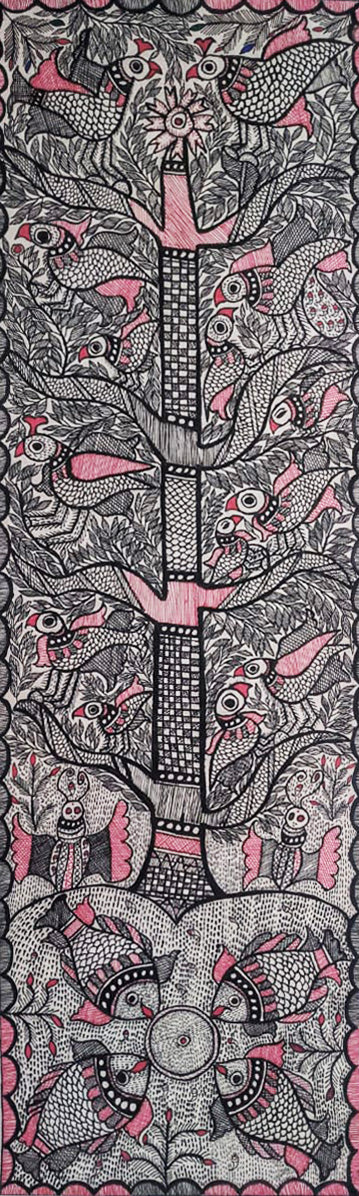 Nature Scene: Madhubani by Ambika Devi Thumbnail