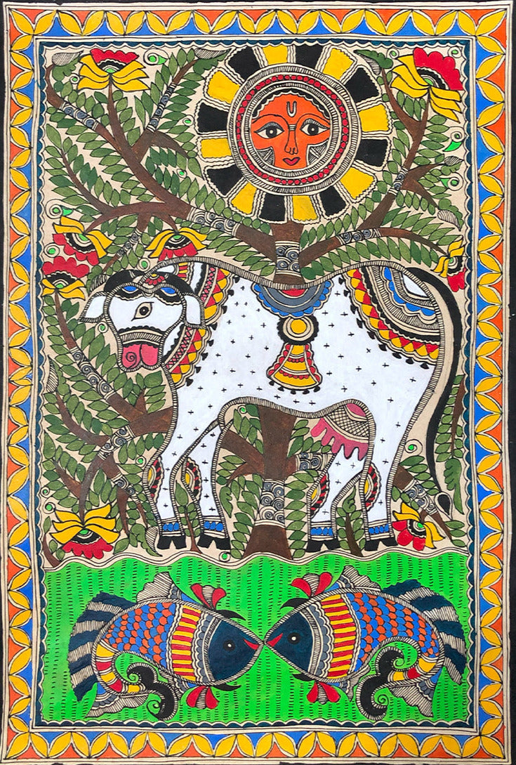 Nature, Madhubani by Ambika devi Thumbnail