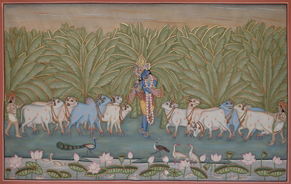 Krishna: The Cowherd Pichwai by Shehzaad Ali Sherani Thumbnail