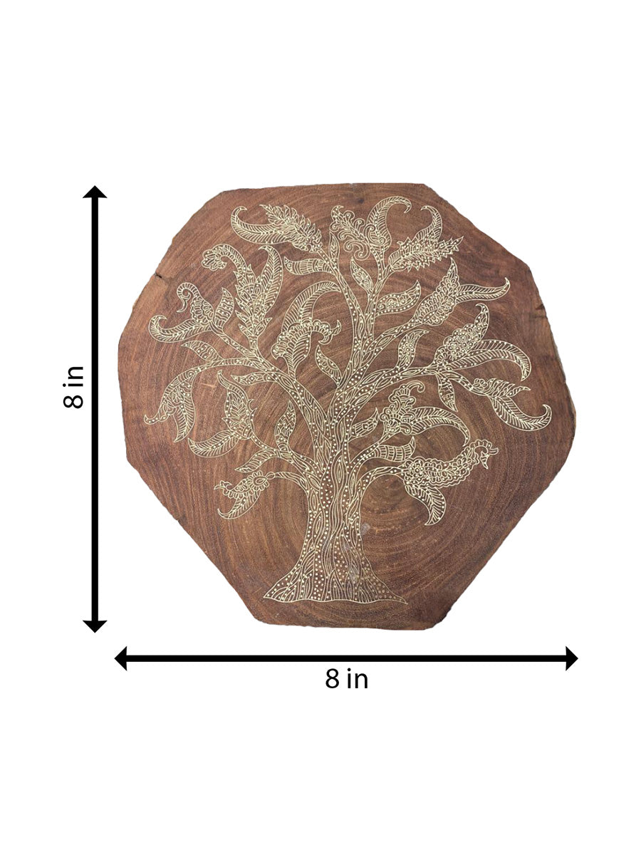 Enchanting Tree In Brass Inlay on wood by Faraz Aqeel Thumbnail